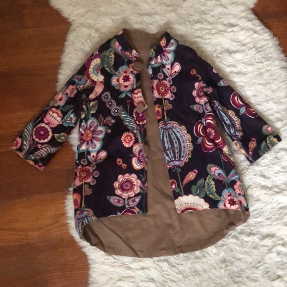 Floral/brown reversible Coat - Picture 1 of 6